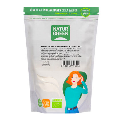 2er-Packung NaturGreen Bio-Buchweizenvollkornmehl, glutenfrei, 500 g