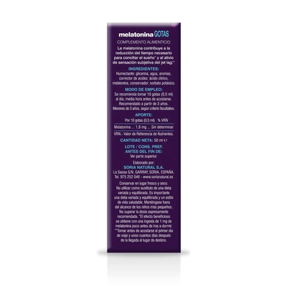 2er-Pack Melatonin-Tropfen 100 % rein Soria Natural 50 ml