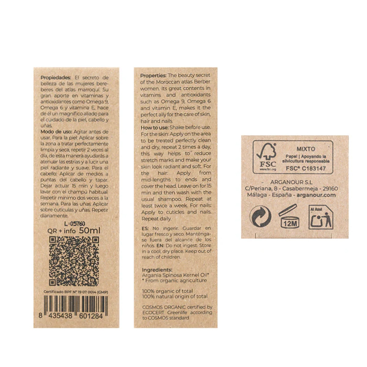 Olio di argan BIO 100% Arganour 50 ml