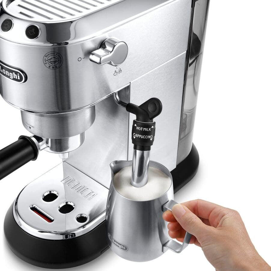 Delonghi Dedica Maestro Cafetera manual Espresso y Capuccino EC685.M metal