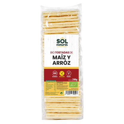 Tranches de maïs et de riz bio sans gluten Sol Natural 200 g