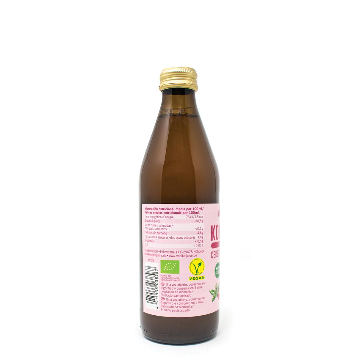Kombucha körsbär och mynta BIO Voelkel 330 ml