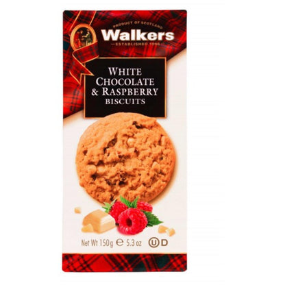 Walkers Weiße Schokoladenkekse mit Himbeeren, 150 g
