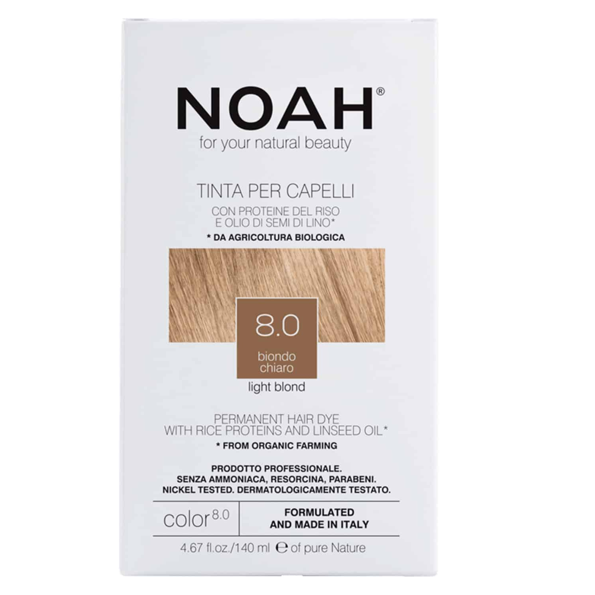 Haarfärbemittel Hellblond Noah 140 ml (8,0)
