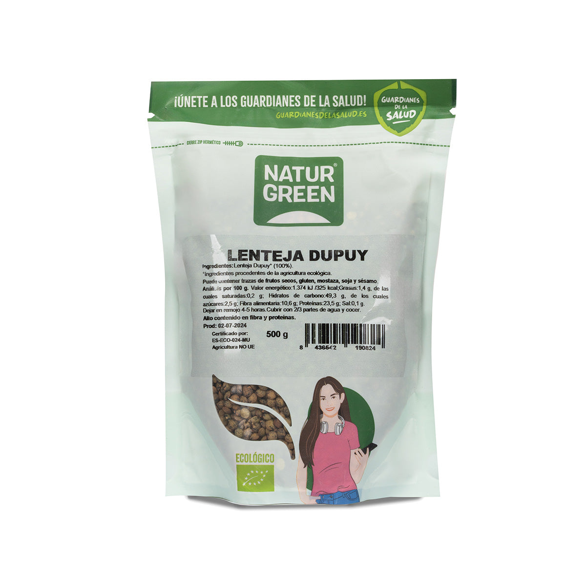 Dupuy Naturgreen linzen, 500 g