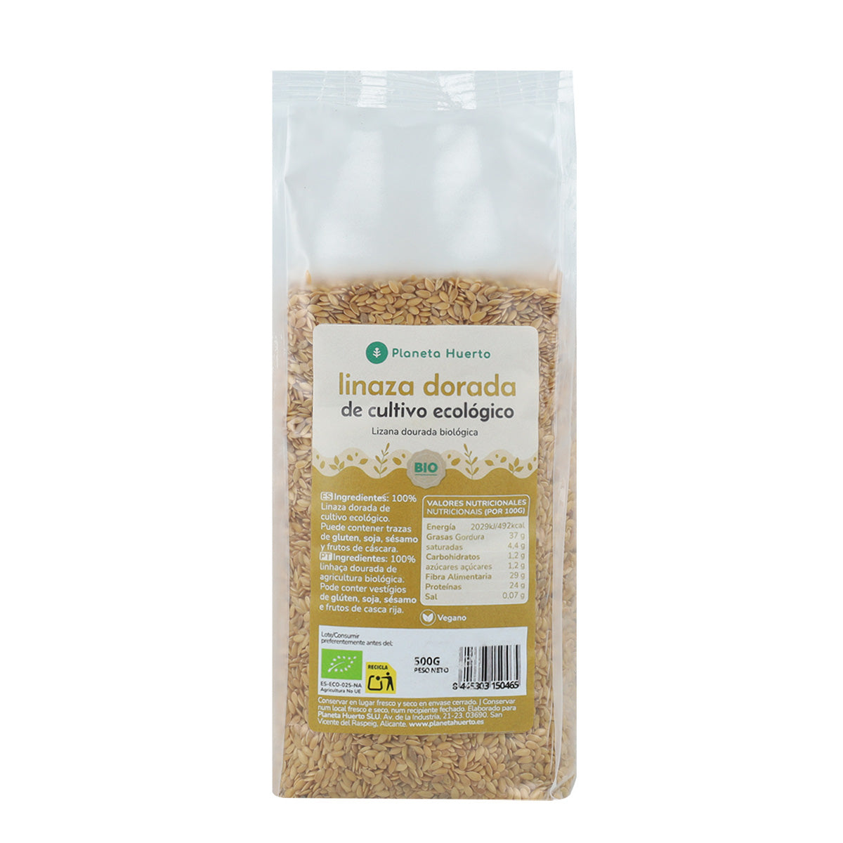 Pack 2x Golden Flax ECO Planeta Huerto 500 g