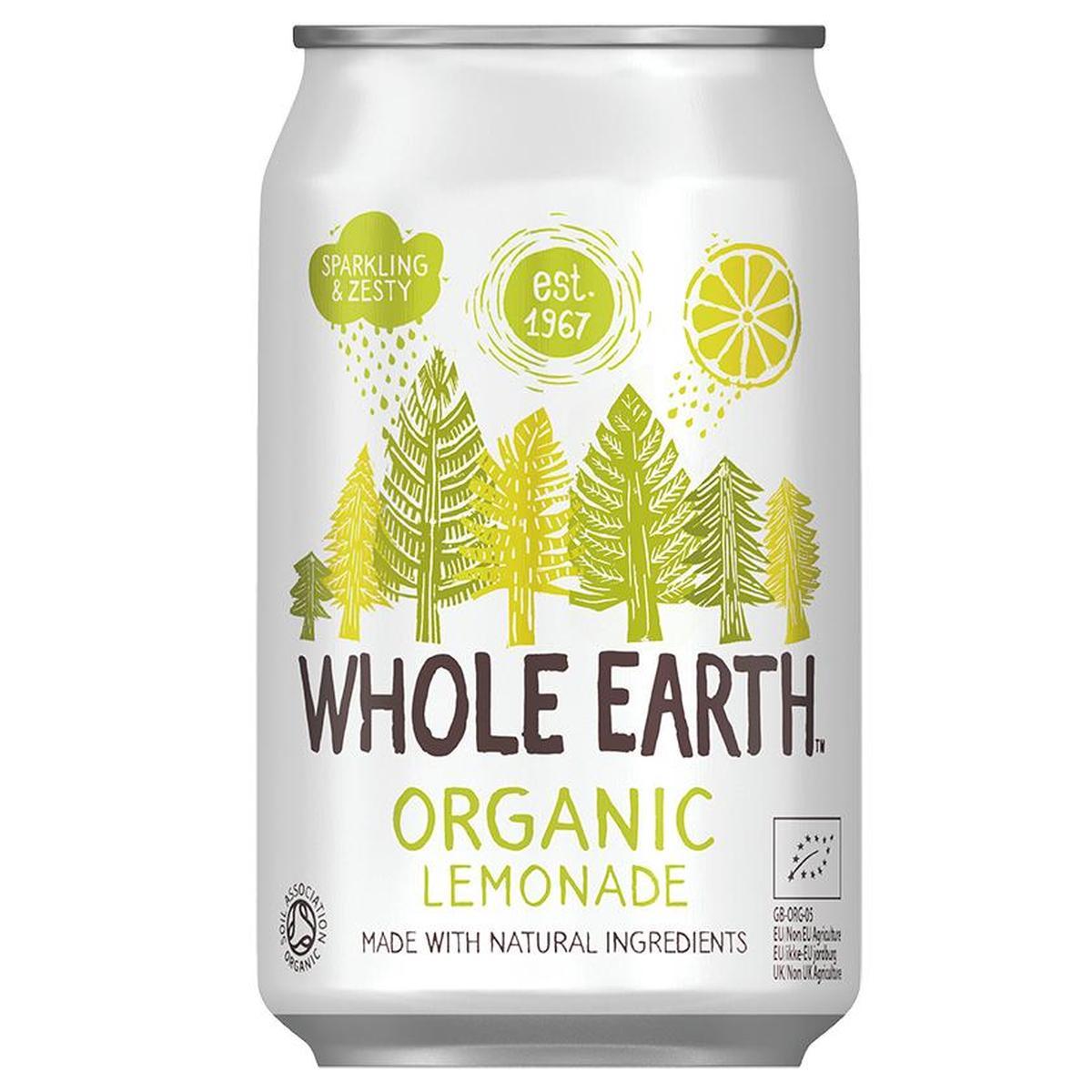 Pack de 6 bouteilles de limonade bio, 330 ml. Whole Earth