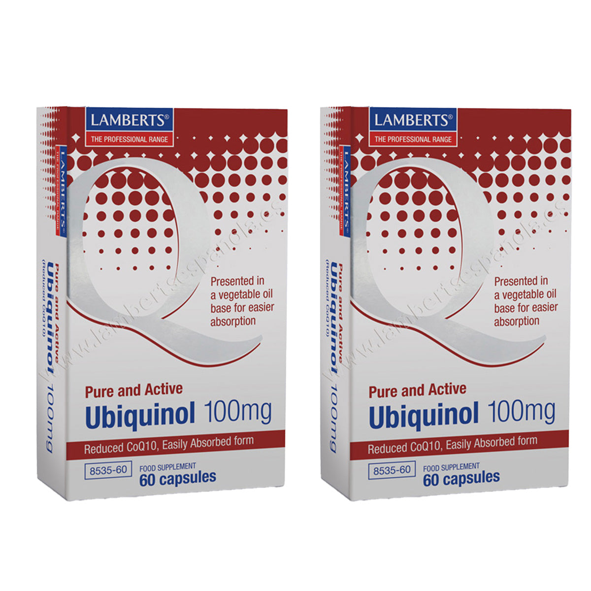 2-pack Ubiquinol 100 mg. Ren och aktiv, Lamberts