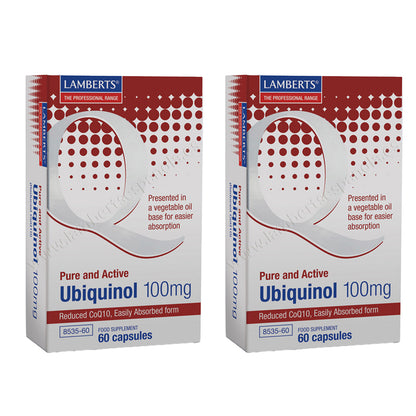 2-pack Ubiquinol 100 mg. Ren och aktiv, Lamberts