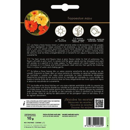 Semilla Flor Comestible Capuchina