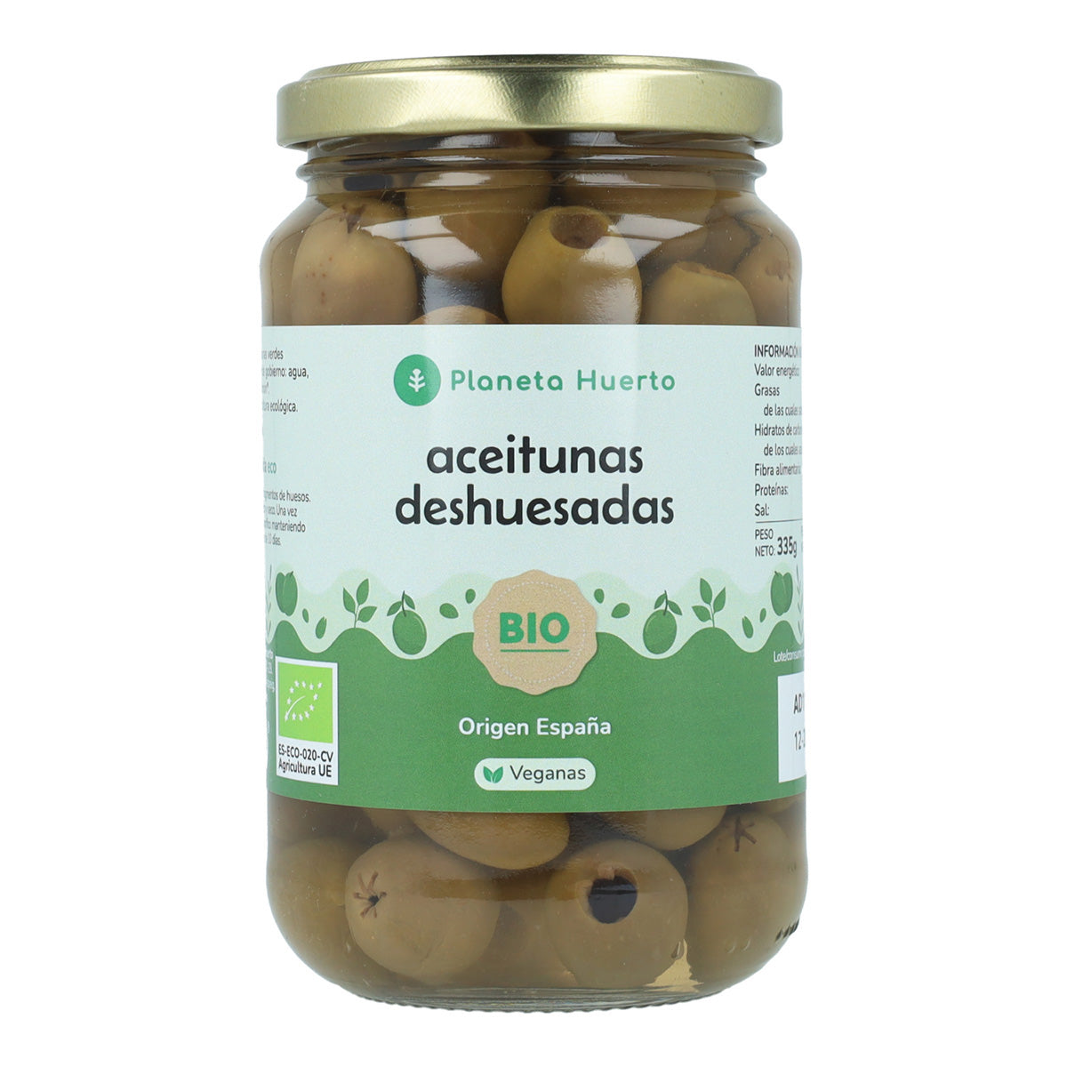Lot de 12 olives dénoyautées Eco Planeta Huerto 335 g