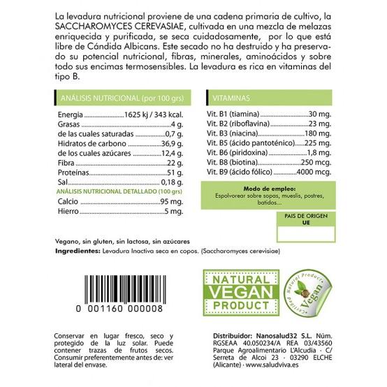 Levure nutritionnelle Salud Viva 125 g