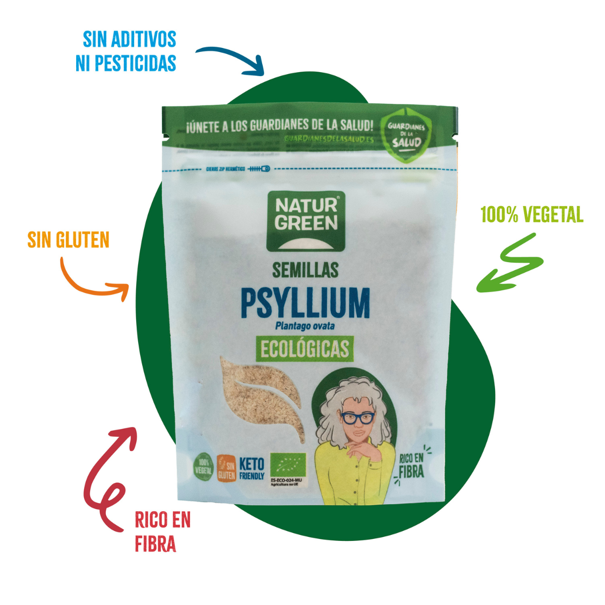 Psylliumzaadjes BIO NaturGreen 100 g
