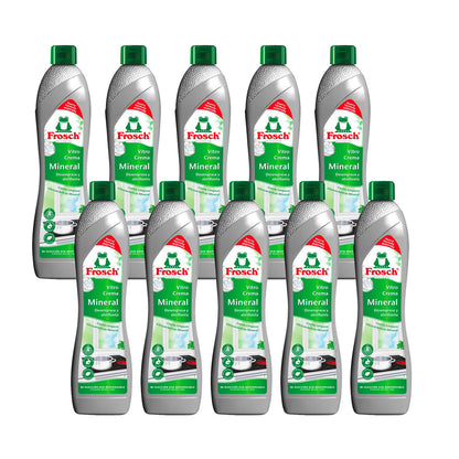 Packung mit 10 Eco Frosch 500ml Keramikkochfeld-Reinigungscreme mit Mineralien