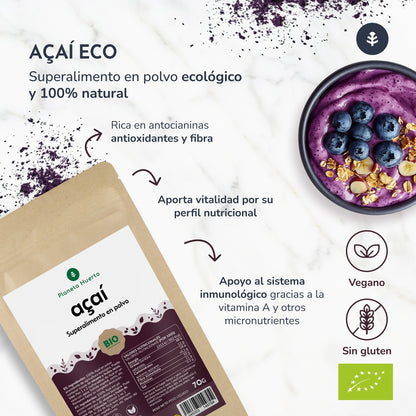 Planeta Huerto Organic Açaí Powder 1 kg