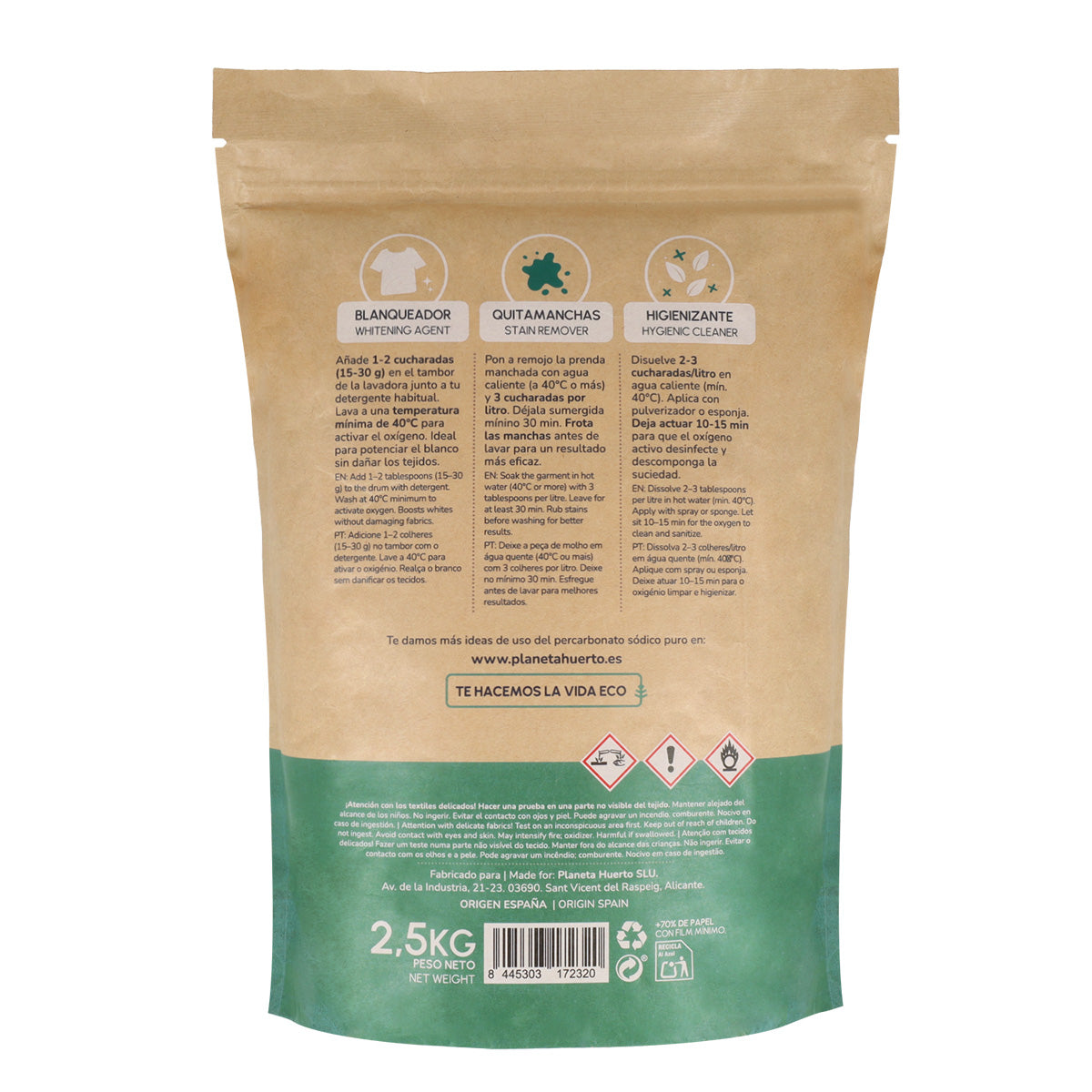 Percarbonate de sodium Planeta Huerto 2,5 kg