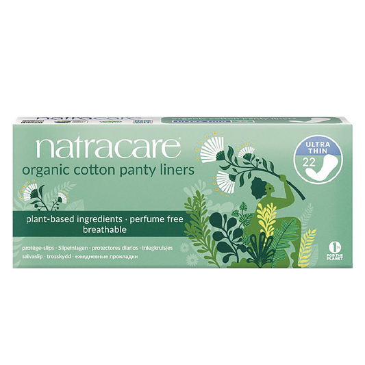 Ultradunne inlegkruisjes van 100% biologisch katoen Natracare 22 stuks