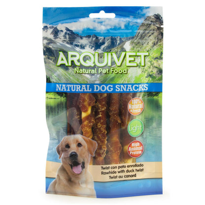 Natürlicher Snack für Hunde  Enten-Twist Arquivet 13 cm   100 g
