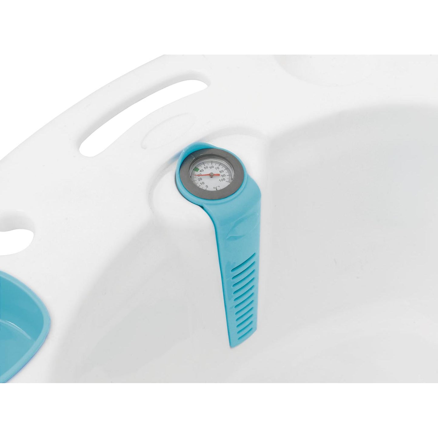 Baignoire anatomique bleue avec support Olmitos