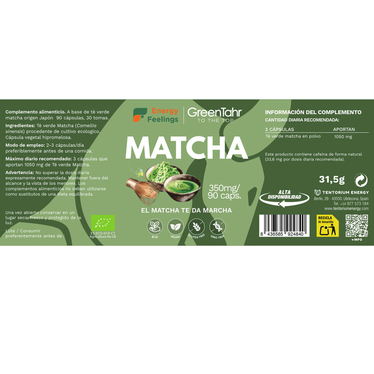 Matcha Tea ECO Energy Feelings 90 capsules