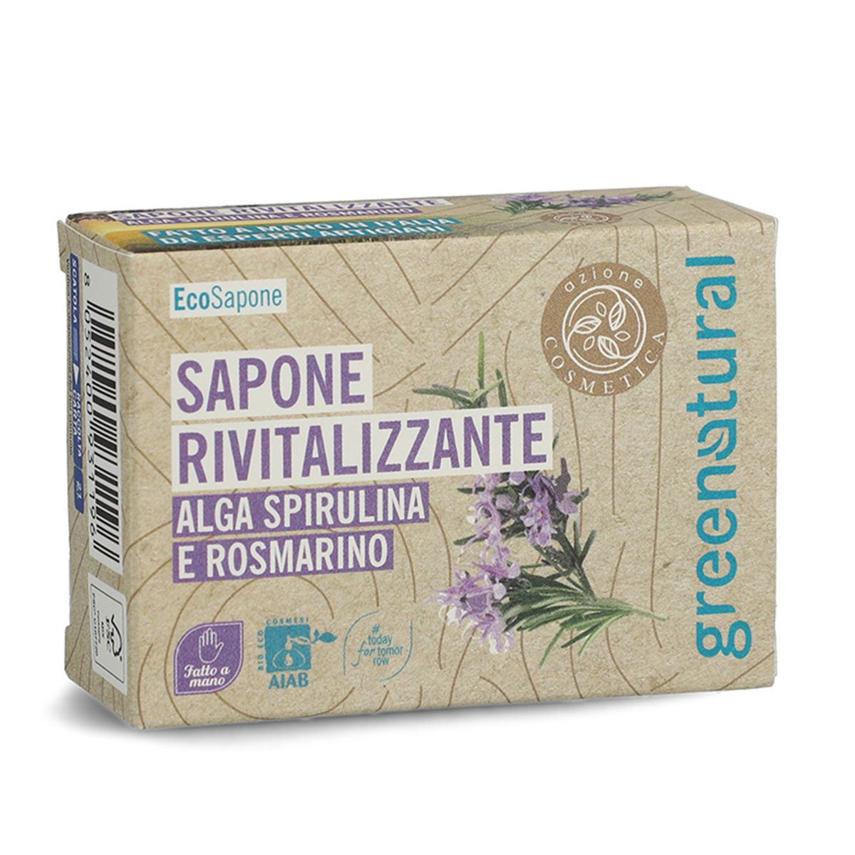 Greenatural Revitalising Spirulina/Rosemary Soap Bar, 100 g