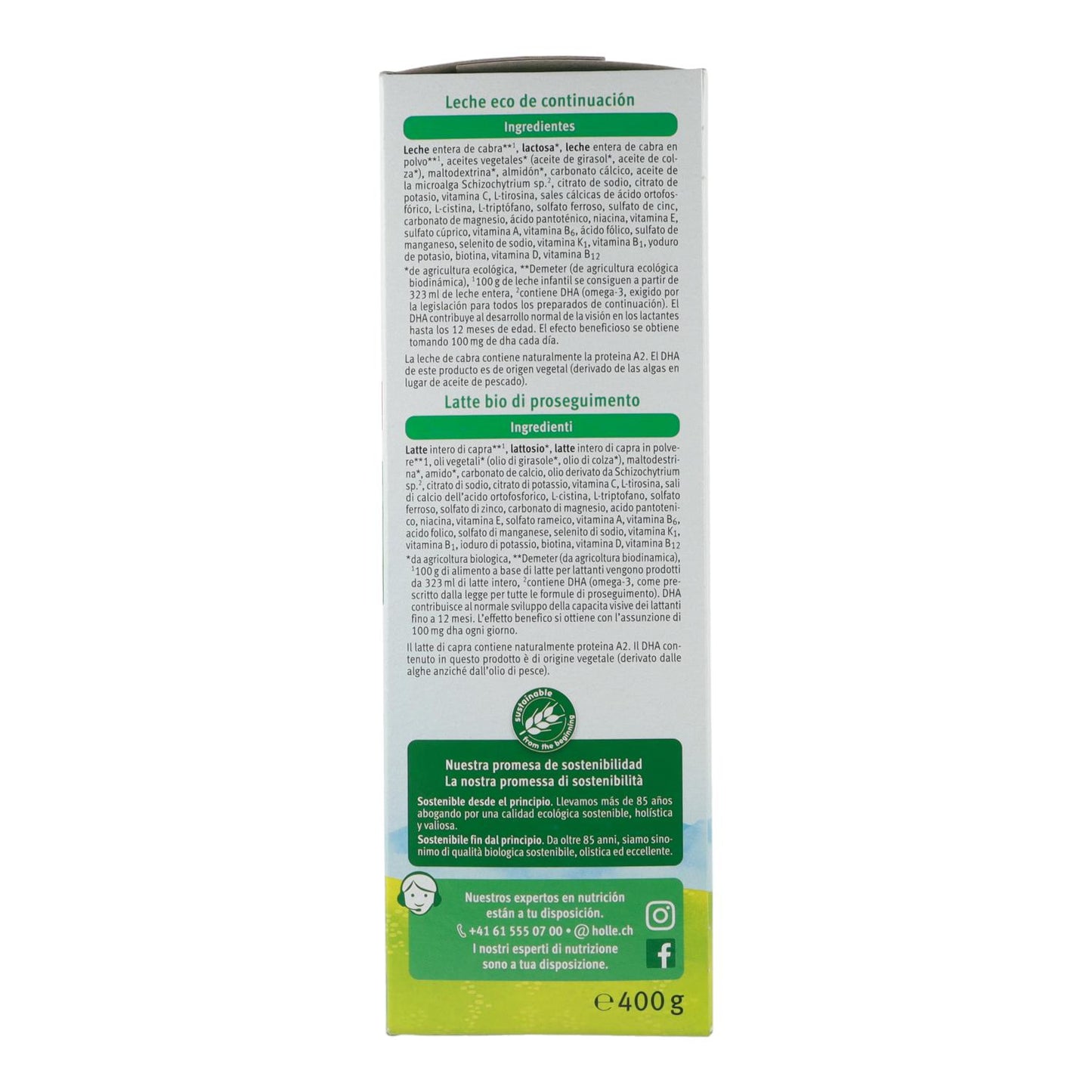 Latte di proseguimento 3 ECO di capra 10+ mesi biologico Holle 400 g