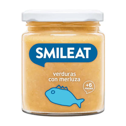 Pack 12 petits pots BIO légumes et merlu +6 mois Smileat 230 g