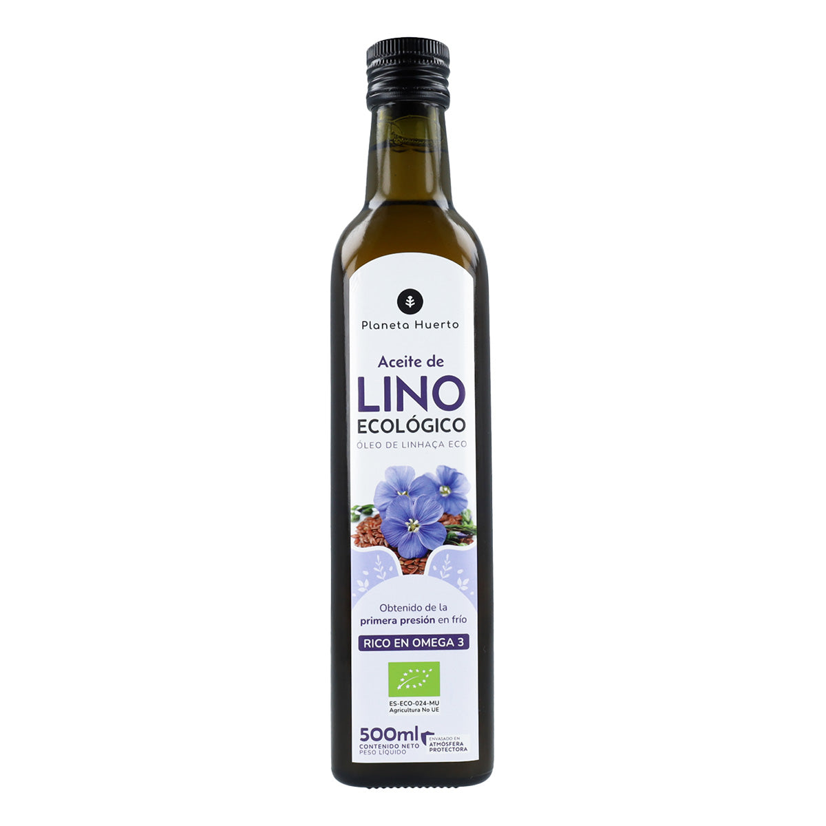 2er-Pack kaltgepresstes Leinöl ECO Planeta Huerto 500 ml