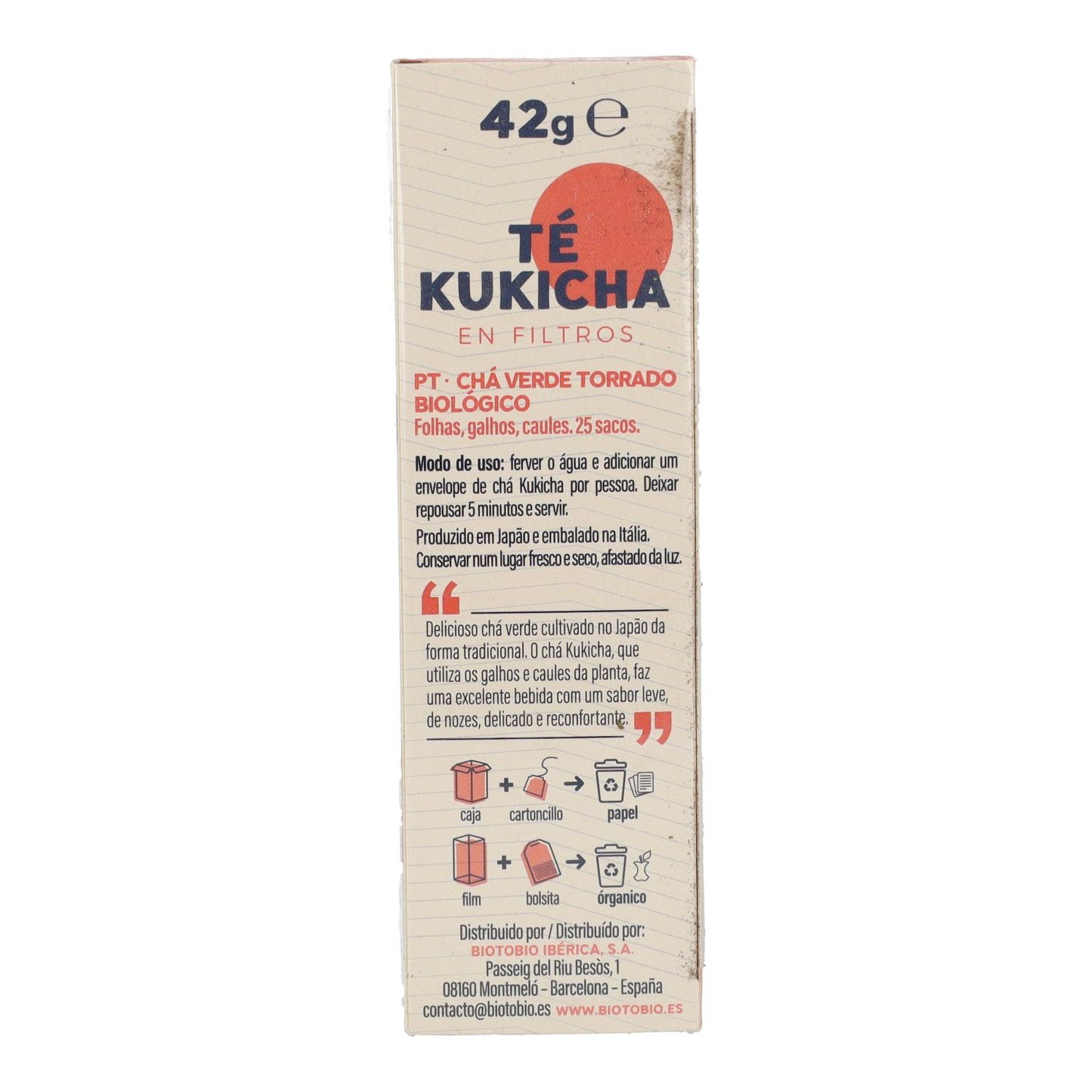 Kukicha Thé Filtre Bio La Finestra Sul Cielo 42g