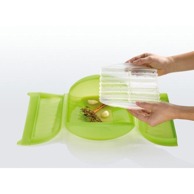 Étui vapeur avec plateau 3-4 personnes Lékué