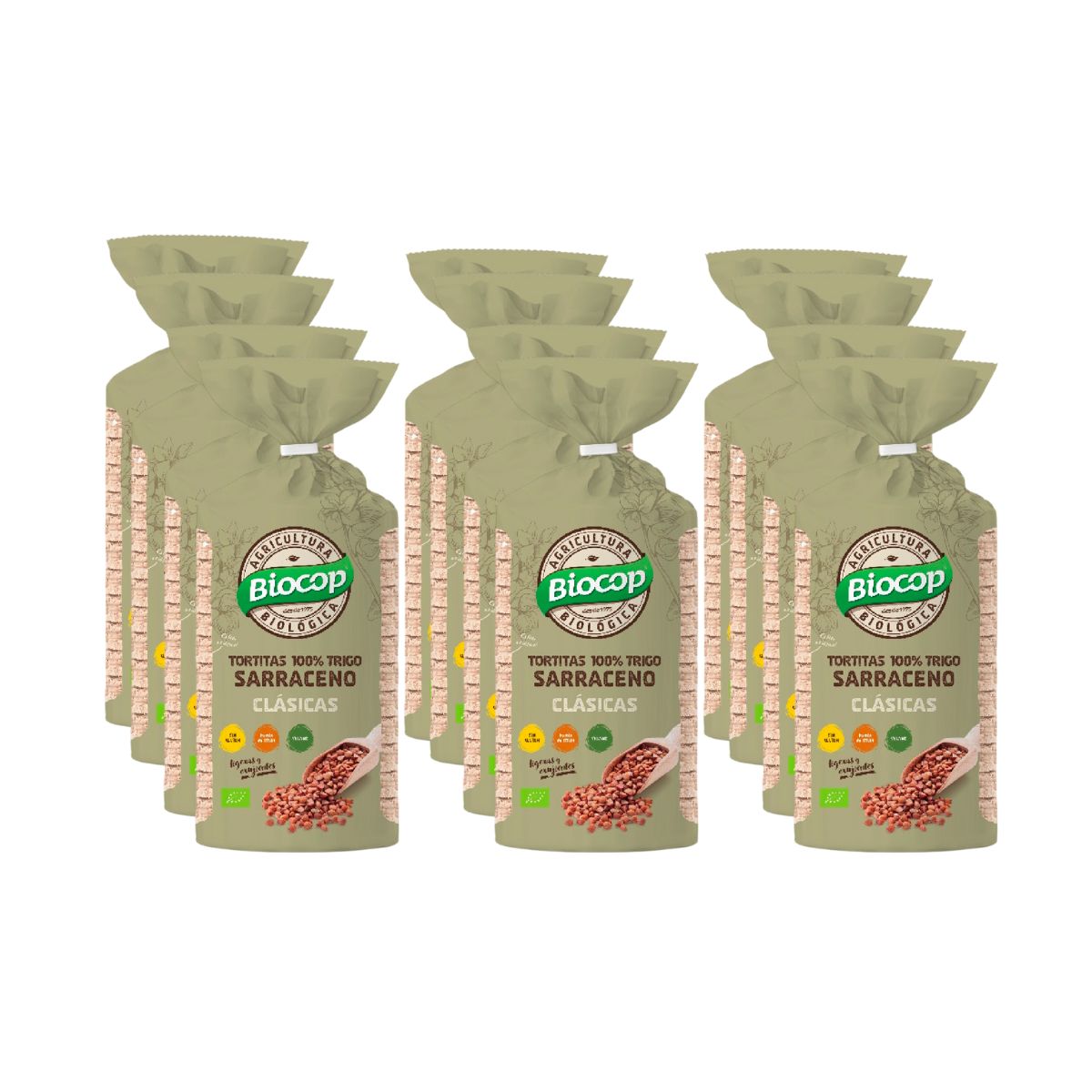 Opakowanie 12x naleśniki 100% kasza gryczana Biocop 100 g