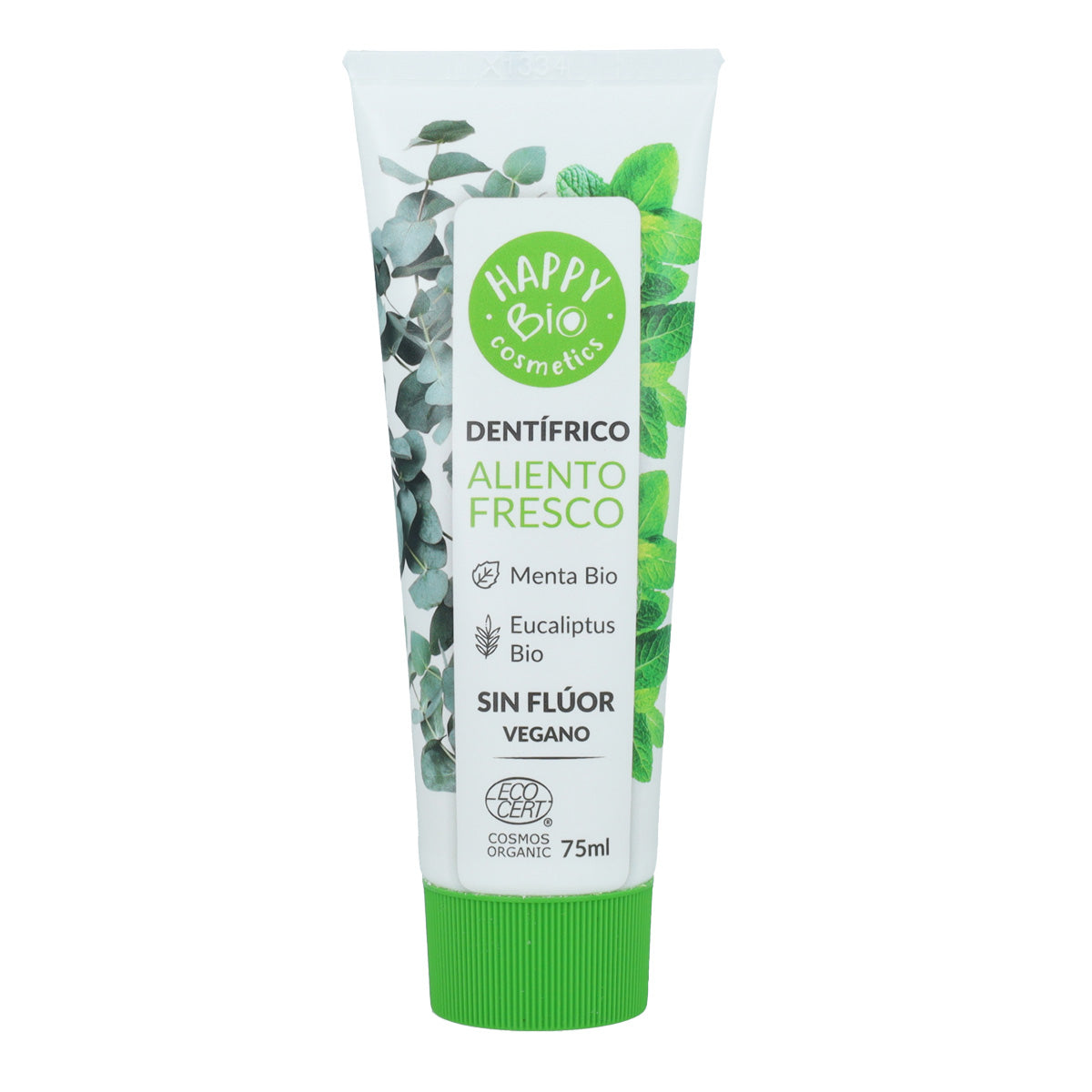 Zahnpasta für frischen Atem mit Minze ohne Fluorid HappyBio 75 ml