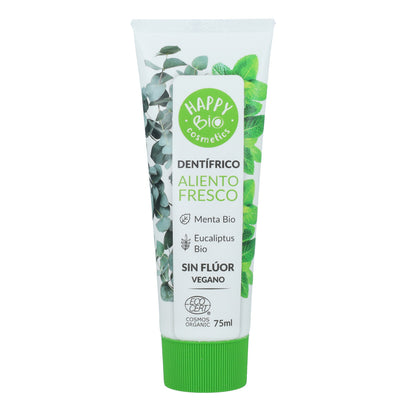 Zahnpasta für frischen Atem mit Minze ohne Fluorid HappyBio 75 ml