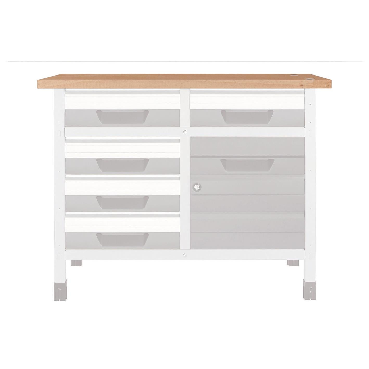 1 plan de travail en hêtre S 650 x 650 x 30 mm Wolfcraft 6043000 S 650 x 650 x 30 mm