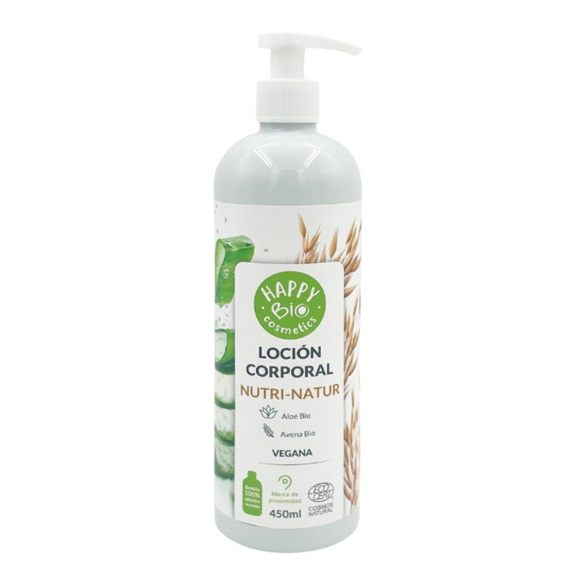 Lozione corpo nutri-natur Aloe vera e avena BIO HappyBio 450 ml