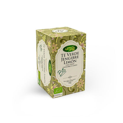 Artemis Bio Grüner Tee, Ingwer und Zitrone, 20 Teebeutel