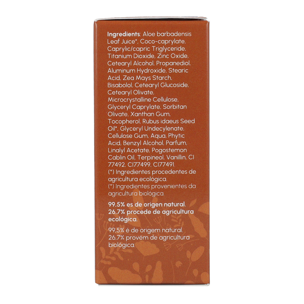 Crema solare protettiva per il viso con colore 100% minerale SPF30 Planeta Huerto 50 ml