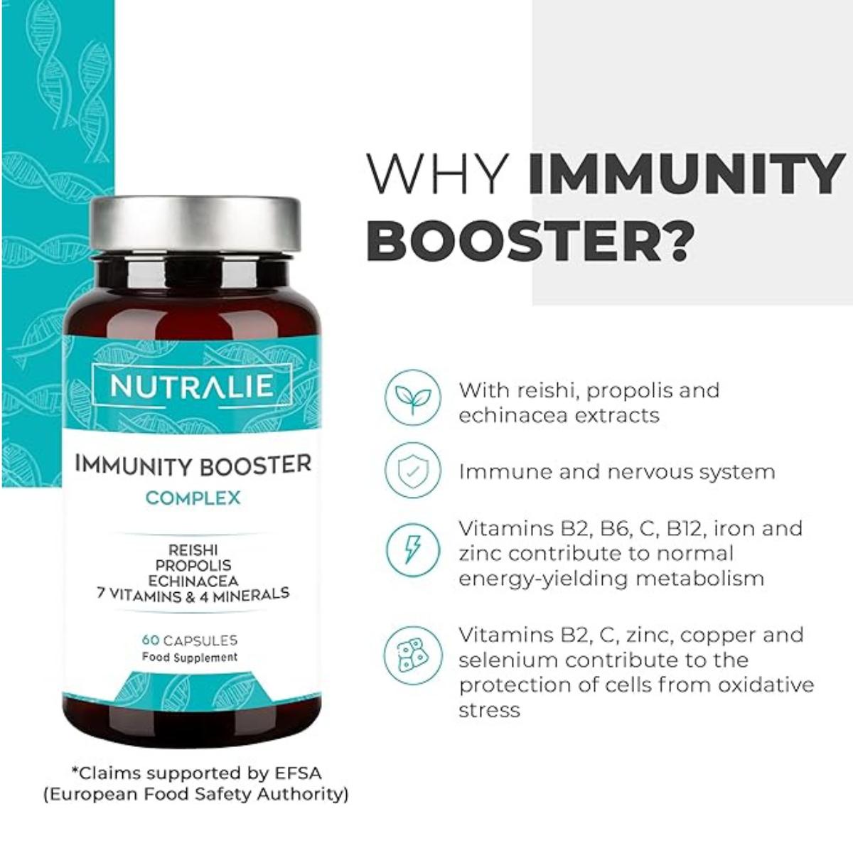 Nutralie Immunabwehr mit Reishi + Propolis + Echinacea 60 Kapseln