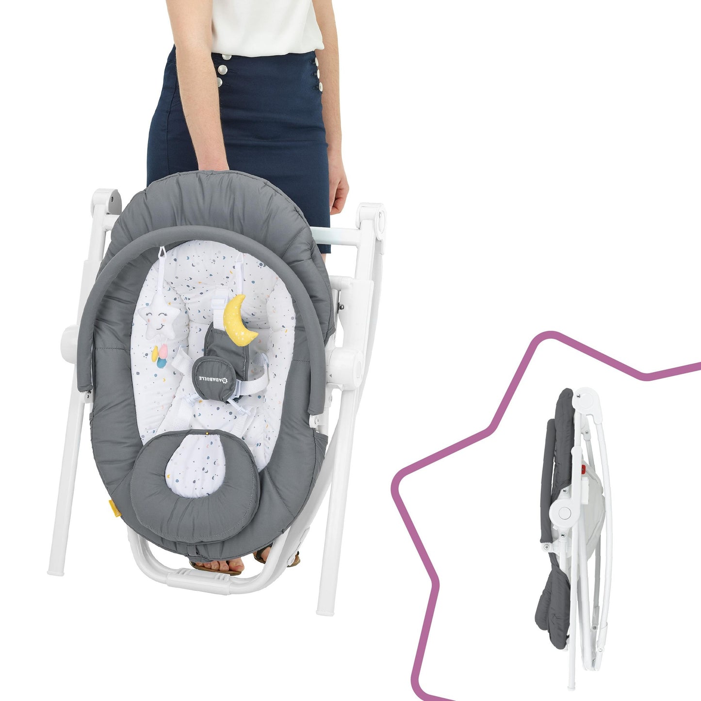 Hamaca Compact'Up Moonlight Babymoov (Reacondicionado)