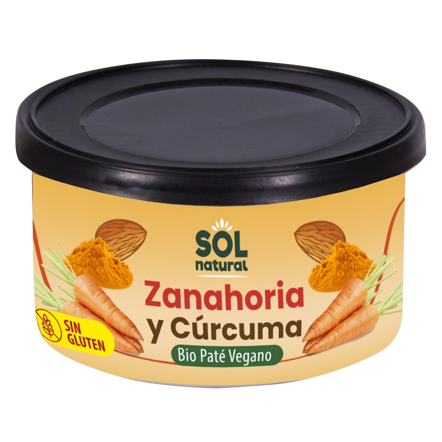 Vegane Karotten-Kurkuma-Pastete glutenfrei Bio Sol Natural 125 g