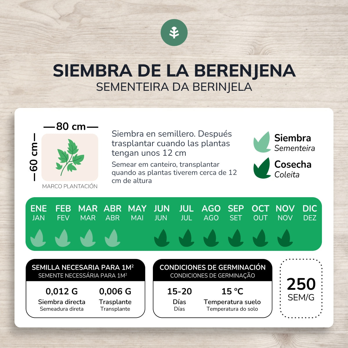 Organiczne długie fioletowe nasiona bakłażana Planeta Huerto