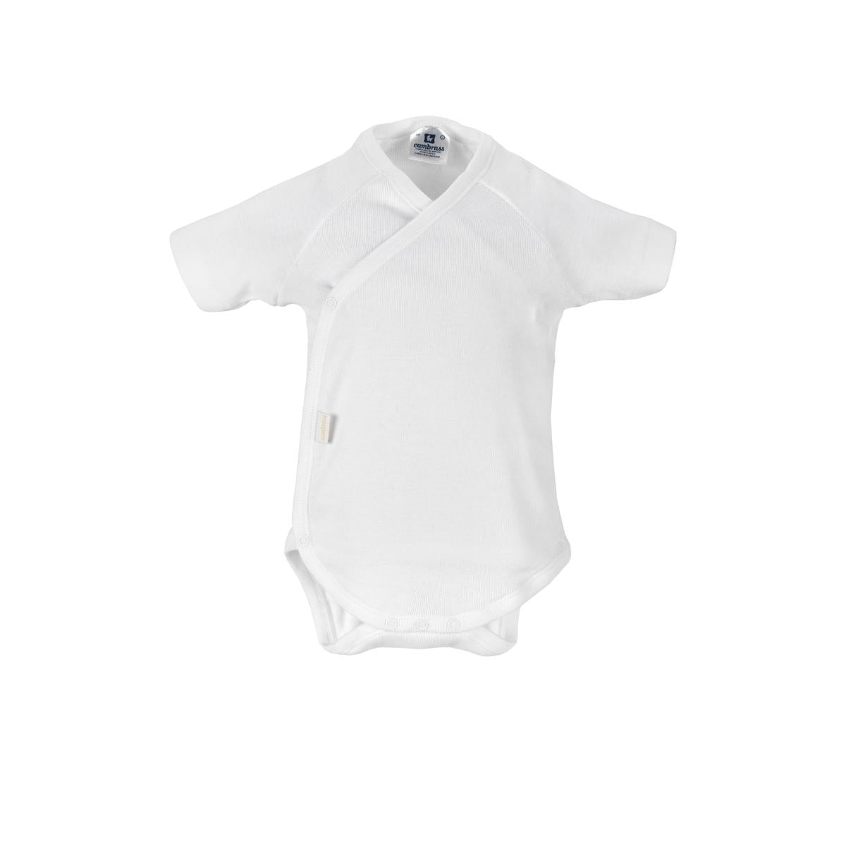 Body dla noworodków z krótkim rękawem, białe Cambrass rozmiar 00