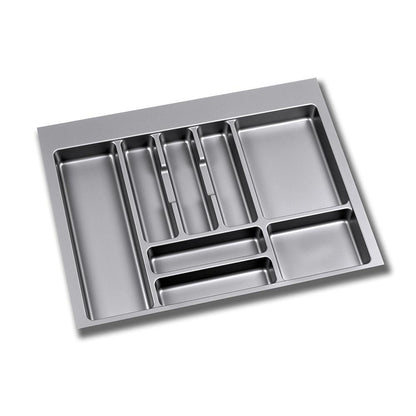 Emuca Range-couverts pour tiroir de cuisine, module 700 mm, plastique, gris