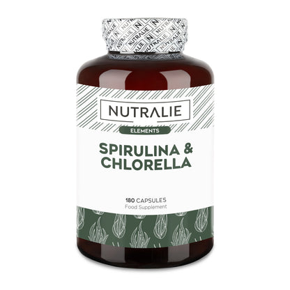 Nutralie Spirulina & Chlorella 1800 mg energii i siły 180 kapsułek