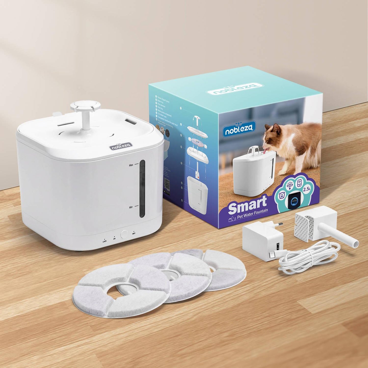 Nobleza Smart Water Fountain for Pets 2.5 L