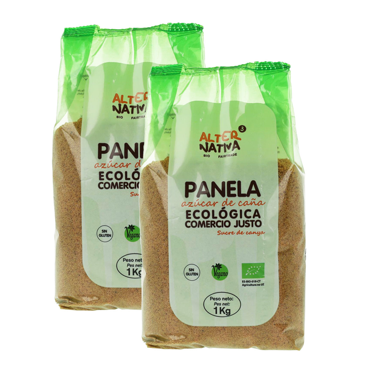 Pack of 2 x Organic Panela Sugar Alternativa, 1 kg