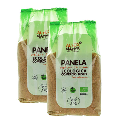 Pack of 2 x Organic Panela Sugar Alternativa, 1 kg