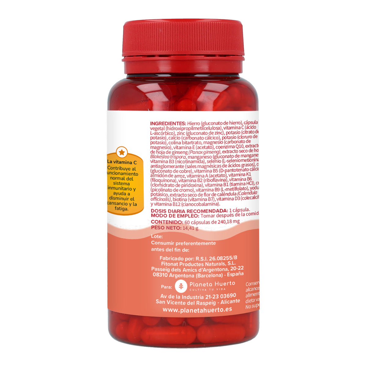 Packung mit 2 Multivitamin-Komplexen Planeta Huerto 60 Kapseln