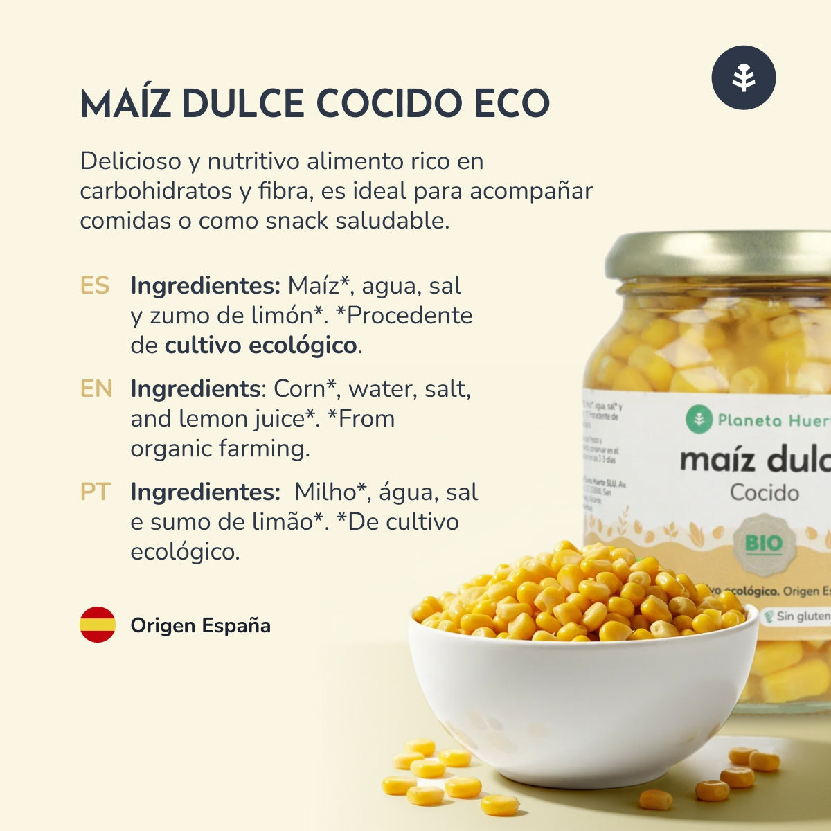Kukurydza cukrowa ECO Planeta Huerto 340 g