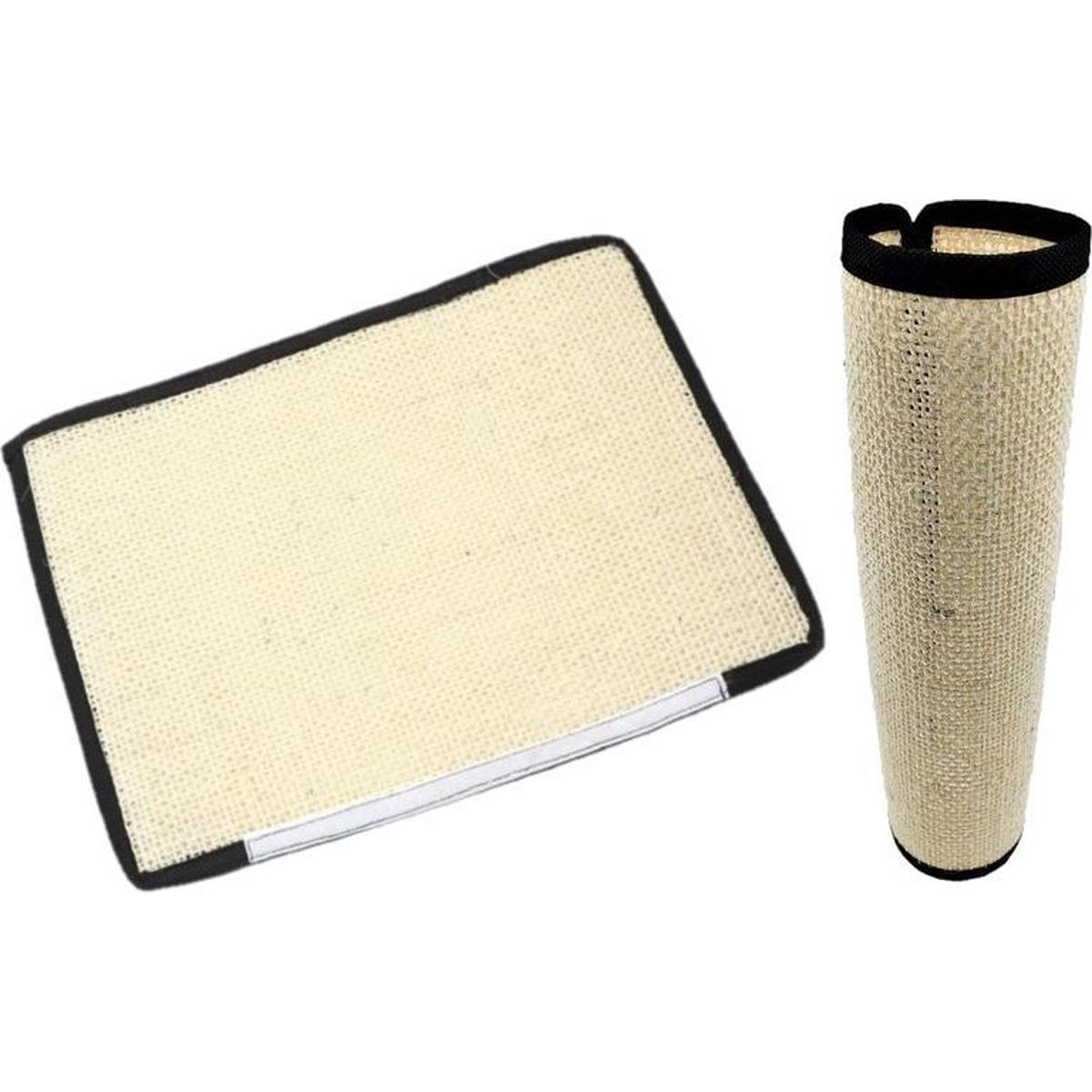 Natural sisal scratching mat or protective roll - dual function